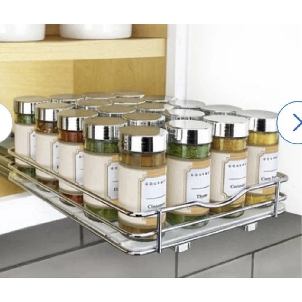 LYNK PROFESSIONAL Pull Out Spice Rack Organizer for Cabinet 8 Inch 430721DS